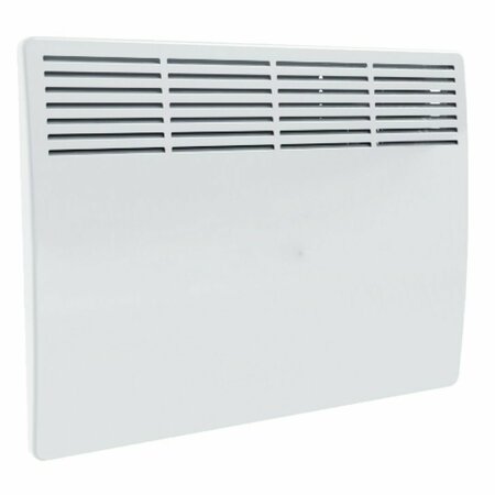 AMERICAN IMAGINATIONS 1000W Rectangle White Convector Heater with Integrated Thermostat Stainless Steel AI-37386